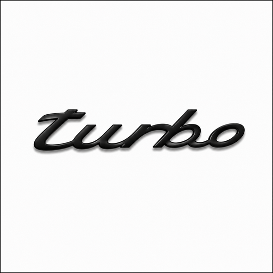 Turbo Y.M. Siyah Bagaj Yazısı Porsche Uyumlu