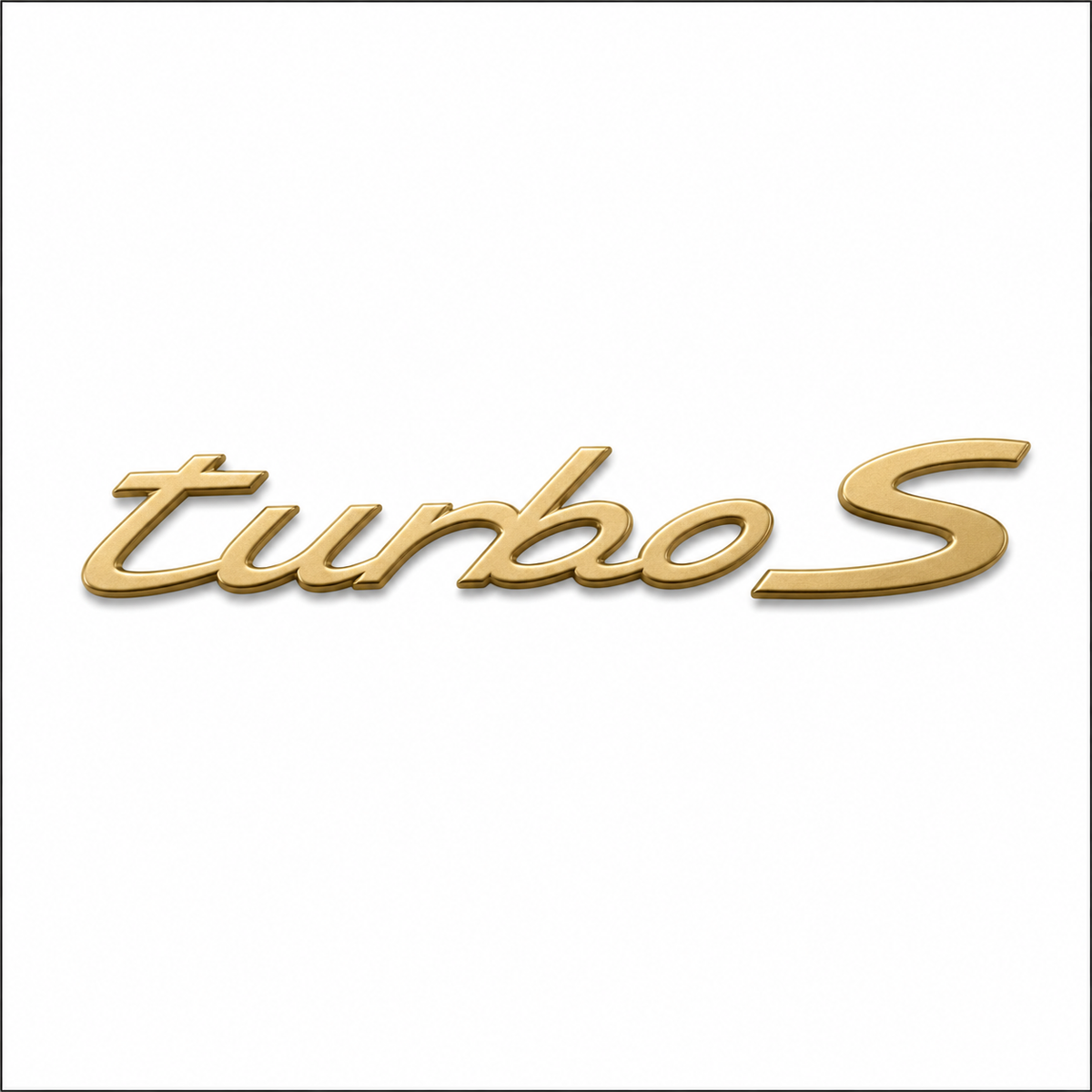 Turbo S E.M. Gold Bagaj Yazısı Porsche Uyumlu