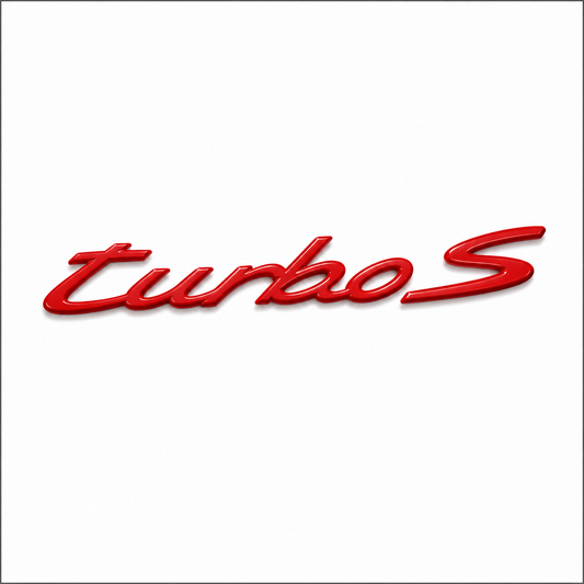 Turbo S E.M. Kırmızı Bagaj Yazısı Porsche Uyumlu