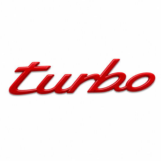 Turbo Kırmızı Bagaj Yazısı Porsche Uyumlu