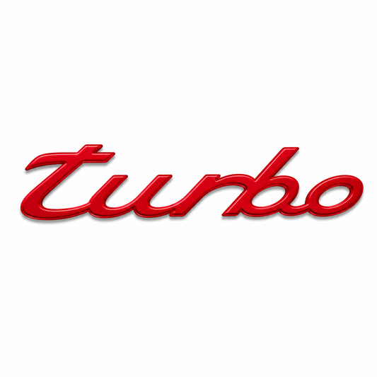 Turbo Kırmızı Bagaj Yazısı Porsche Uyumlu