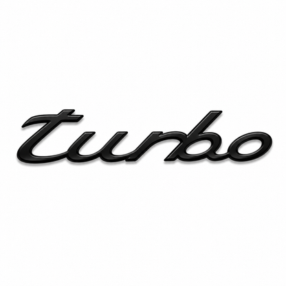 Turbo Siyah Bagaj Yazısı Porsche Uyumlu