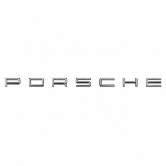 Porsche Gri Bagaj Yazısı Porsche Uyumlu