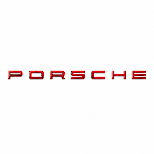 Porsche Kırmızı Bagaj Yazısı Porsche Uyumlu