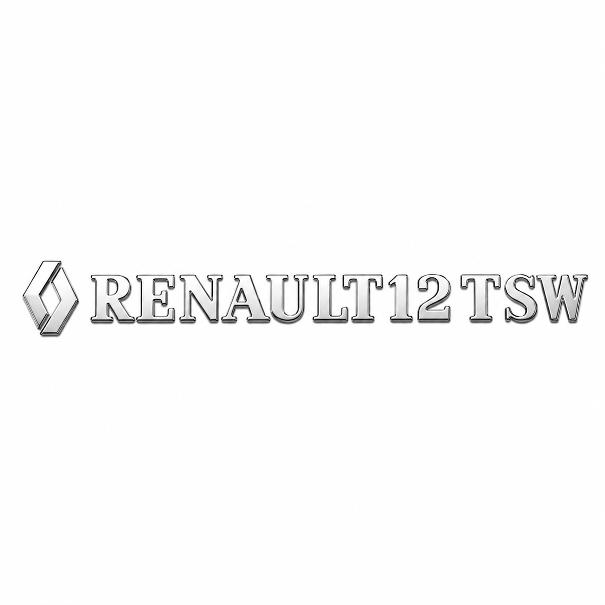Renault 12 TSW Krom Bagaj Yazısı Renault Uyumlu