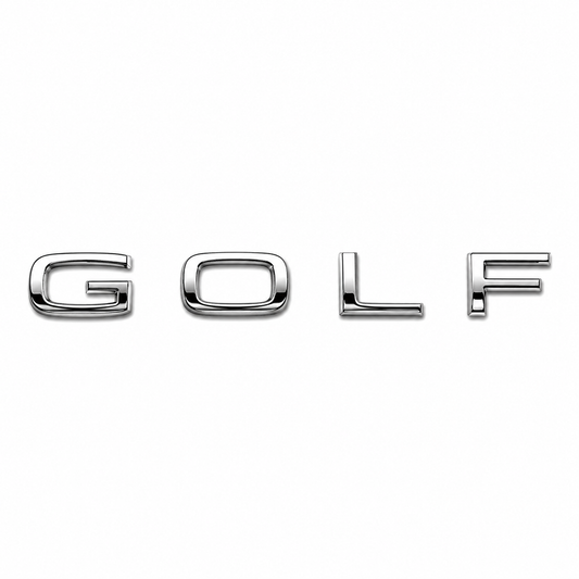 Golf İtalik yazı tasarımı Krom Bagaj Yazısı Volkswagen Uyumlu