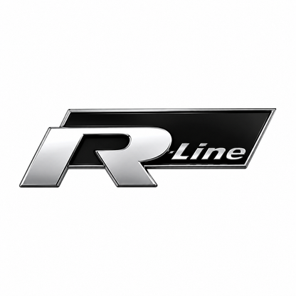 R Line Siyah Krom Bagaj Yazısı Volkswagen Uyumlu