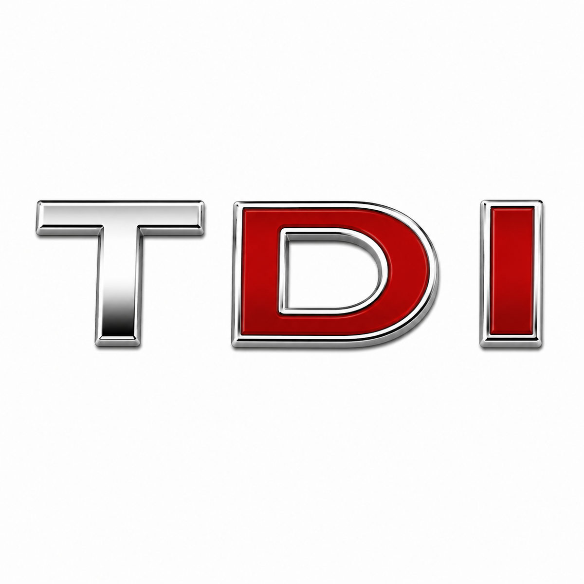TDI İki kırmızı Kırmızı Bagaj Yazısı Volkswagen Uyumlu