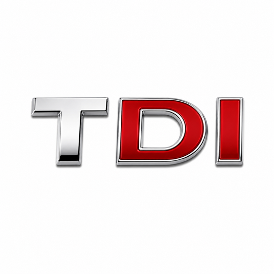 TDI İki Kırmızı Bagaj Yazısı Volkswagen Uyumlu