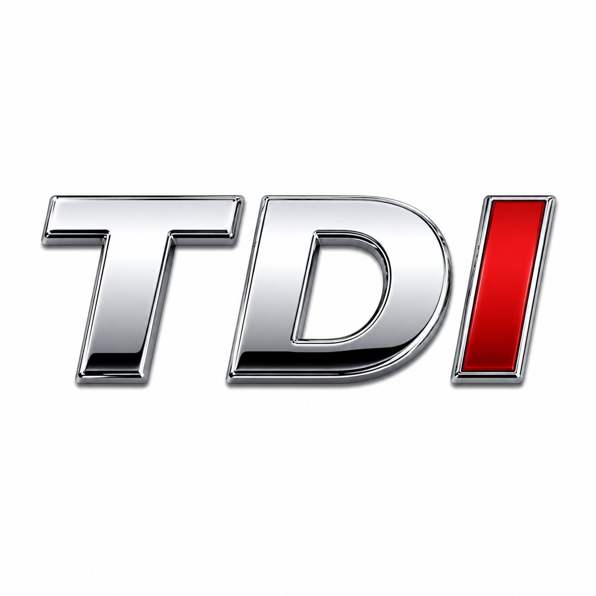 TDI Tek yazı Kırmızı Bagaj Yazısı Volkswagen Uyumlu