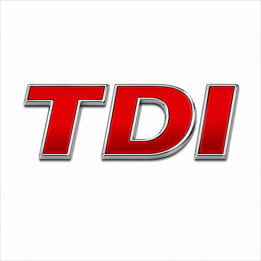 TDI Kırmızı Bagaj Yazısı Volkswagen Uyumlu