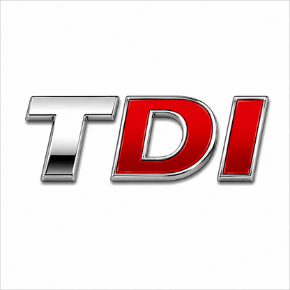 TDI İki Kırmızı Bagaj Yazısı Volkswagen Uyumlu