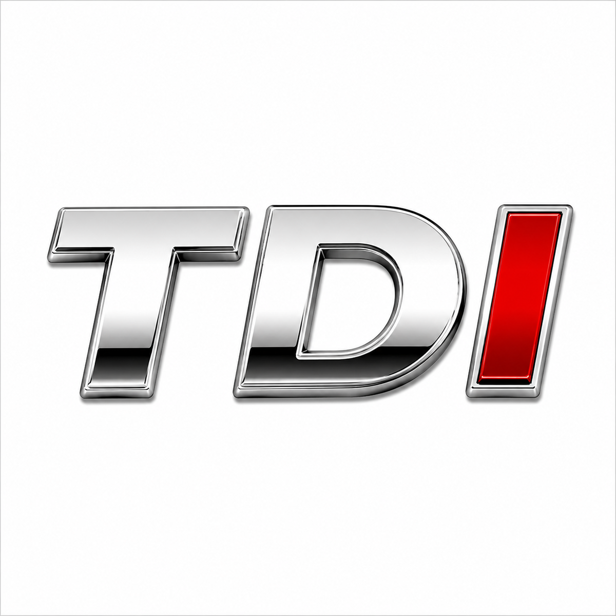 TDI Tek yazı Kırmızı Bagaj Yazısı Volkswagen Uyumlu