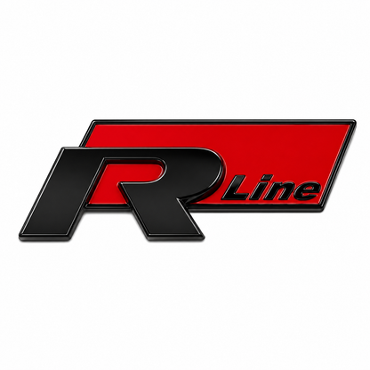 R Line Siyah Kırmızı Bagaj Yazısı Volkswagen Uyumlu