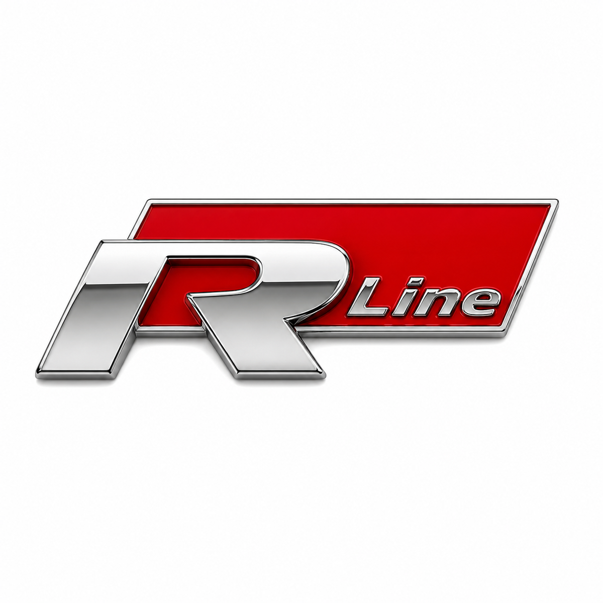R LINE Krom Kırmızı Bagaj Yazısı Volkswagen Uyumlu