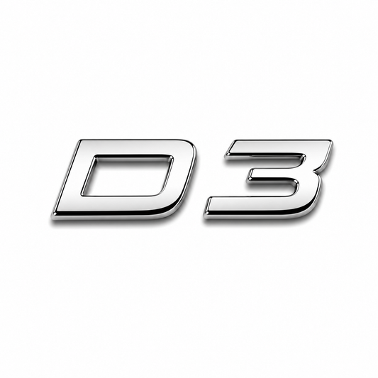 D3 Krom Bagaj Yazısı Volvo Uyumlu