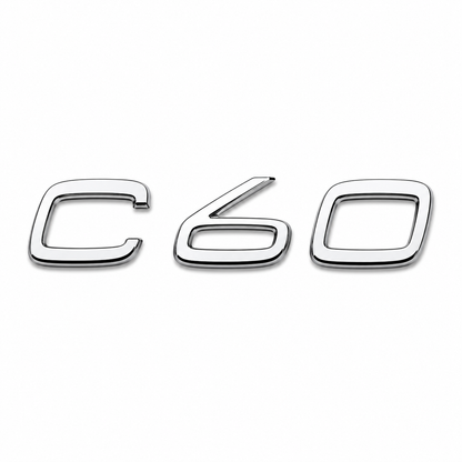 C60 Krom Bagaj Yazısı Volvo Uyumlu